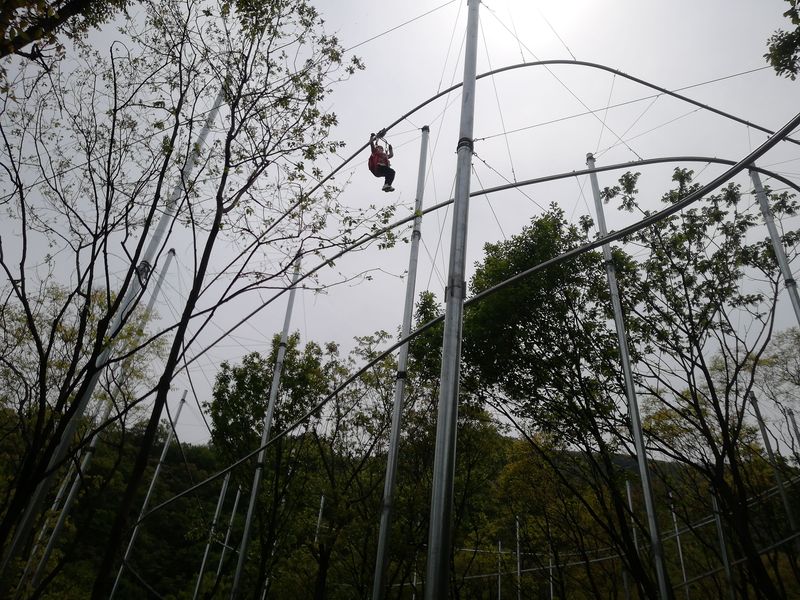 大熊山摘星楼景区的原子飞车交工营运了
