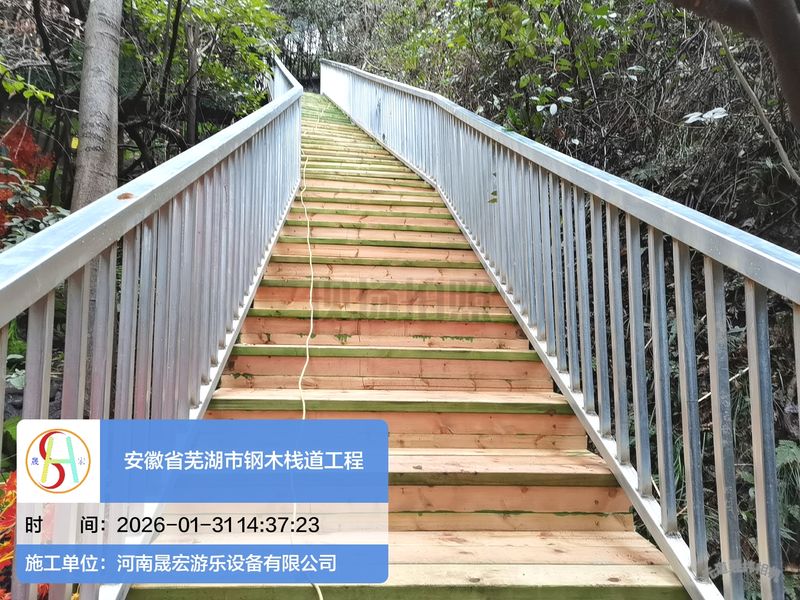 安徽省芜湖市钢木栈道完工